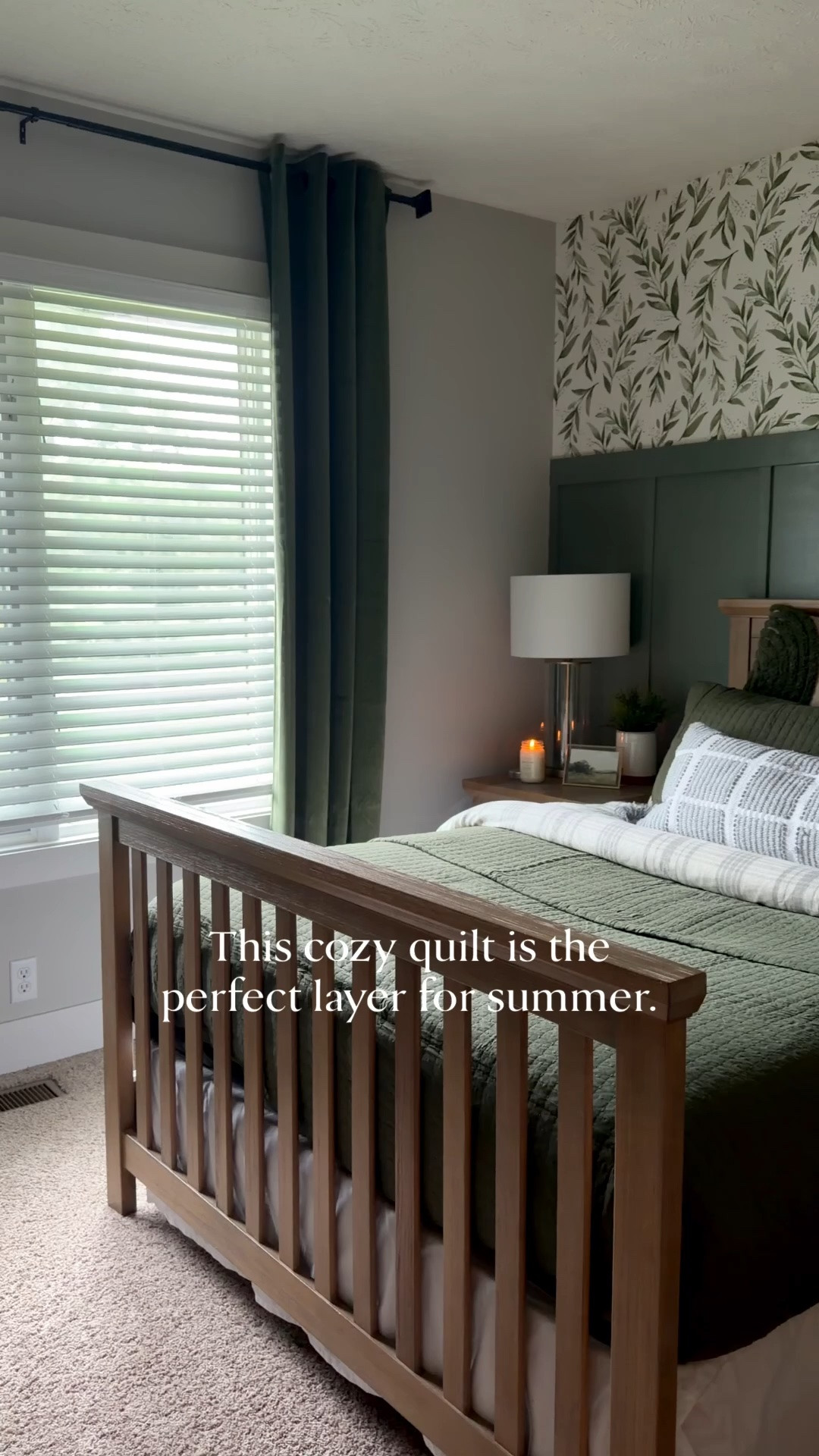 We loved our WDcozy quilt so much in our room, Simon had to have one too. It’s that perfect mix of soft, lightweight, and effortlessly cozy—the kind of bedding that makes a room feel finished without trying too hard.

And this olive green?? Even better in his space!
