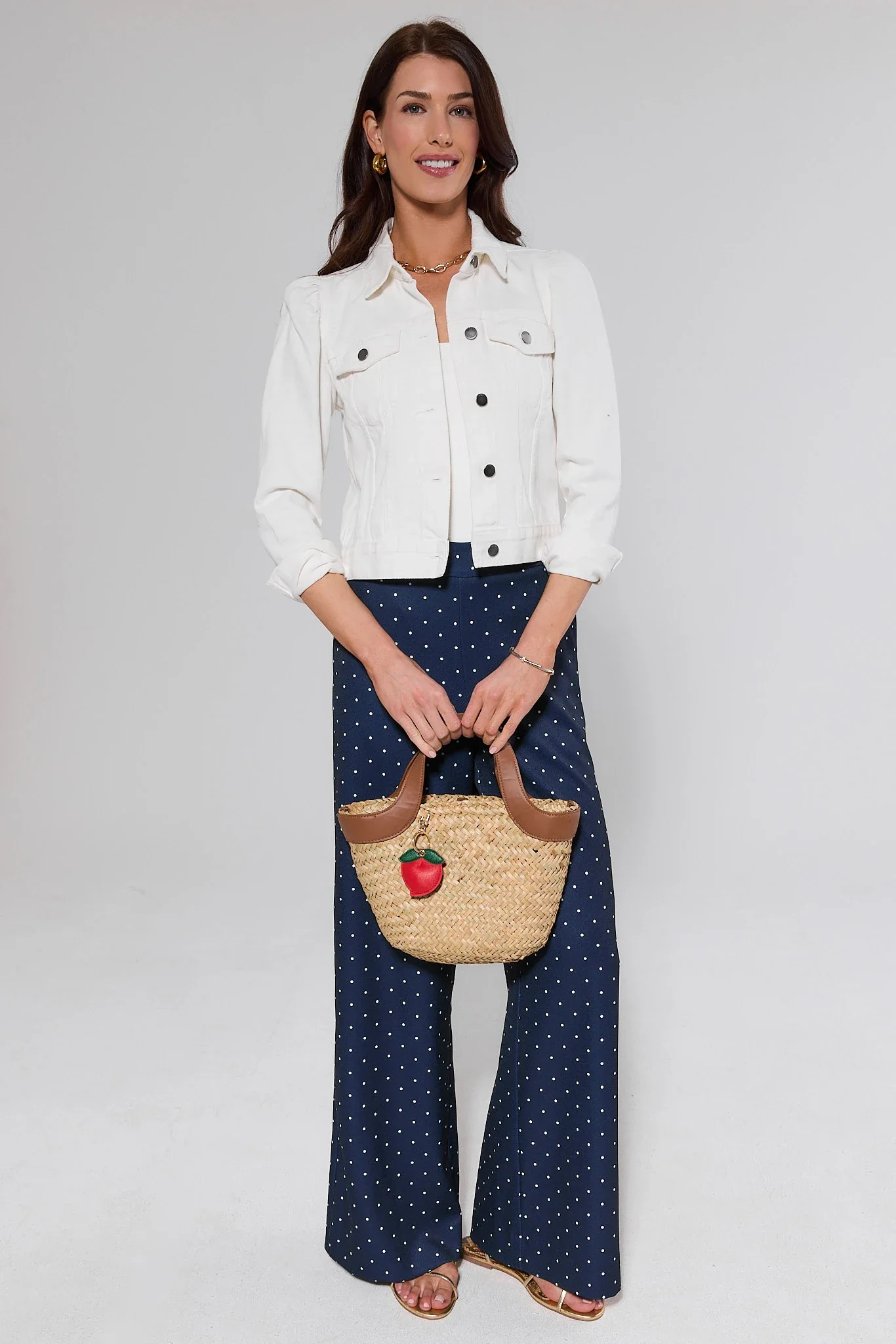 Lily Navy Polka Dot Pants | Avara