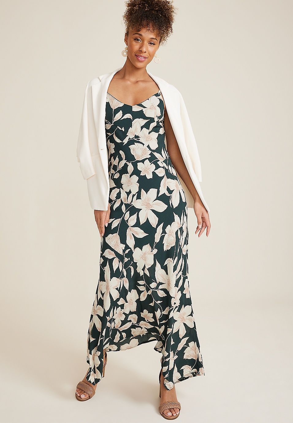 Bare Floral Slip Maxi Dress | Maurices