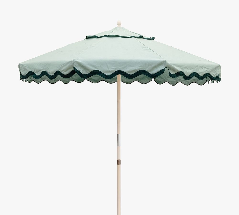 St. Tropez 7' Round Outdoor Patio Umbrella - Teakwood Frame | Pottery Barn (US)