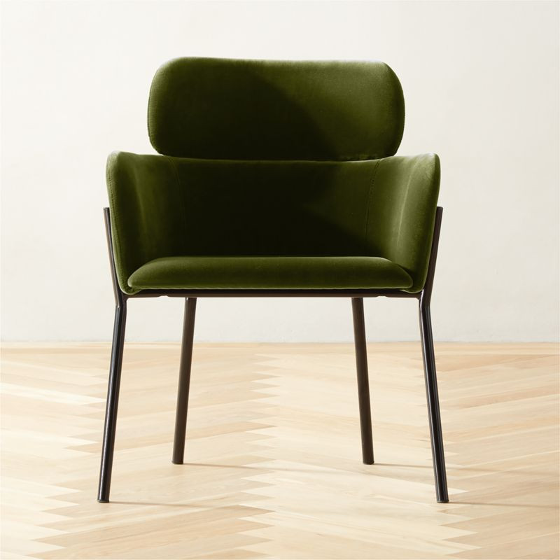Azalea Green Velvet Chair Set of 4 + Reviews | CB2 | CB2