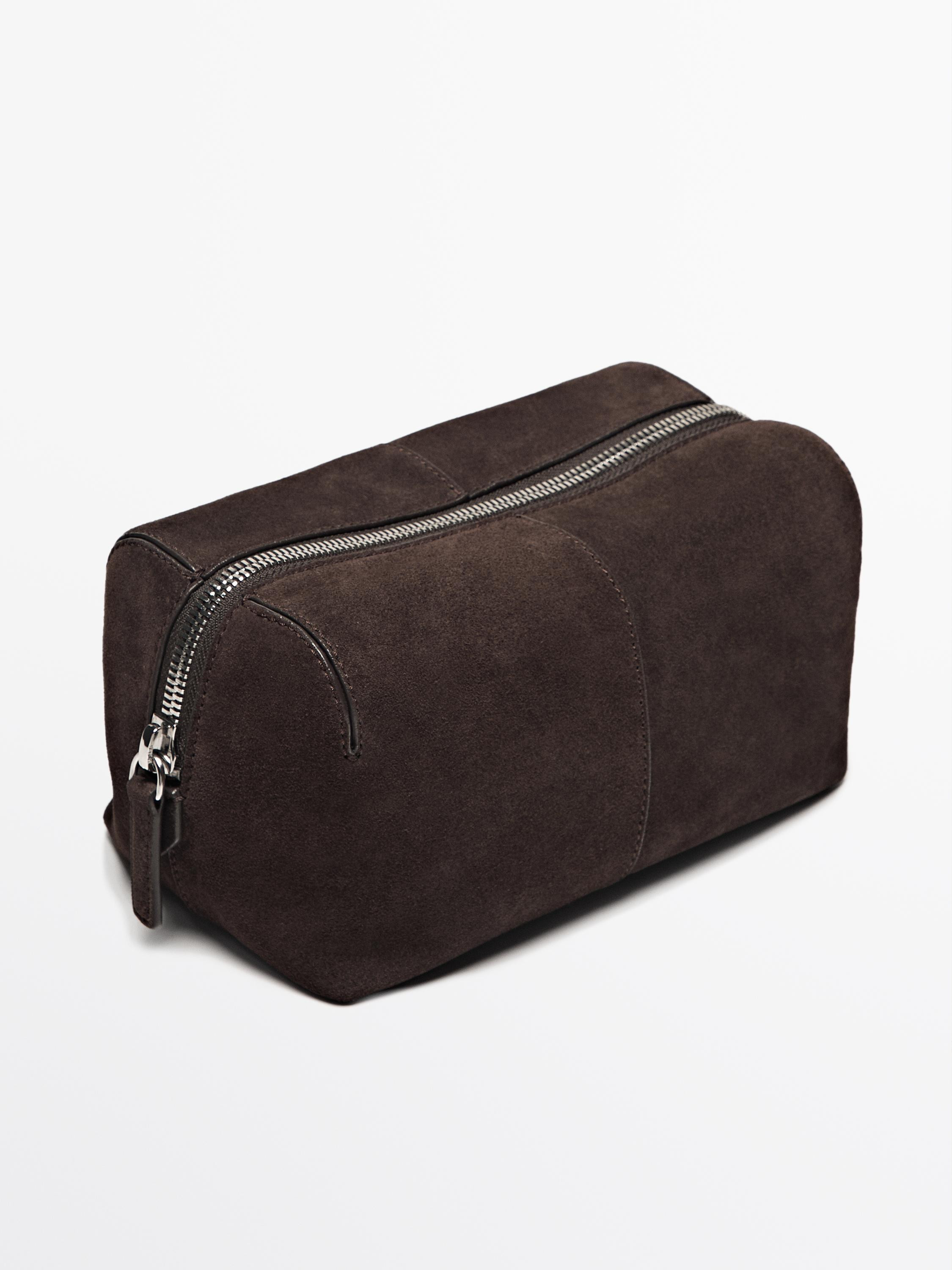 Nappa leather toiletry bag | Massimo Dutti UK