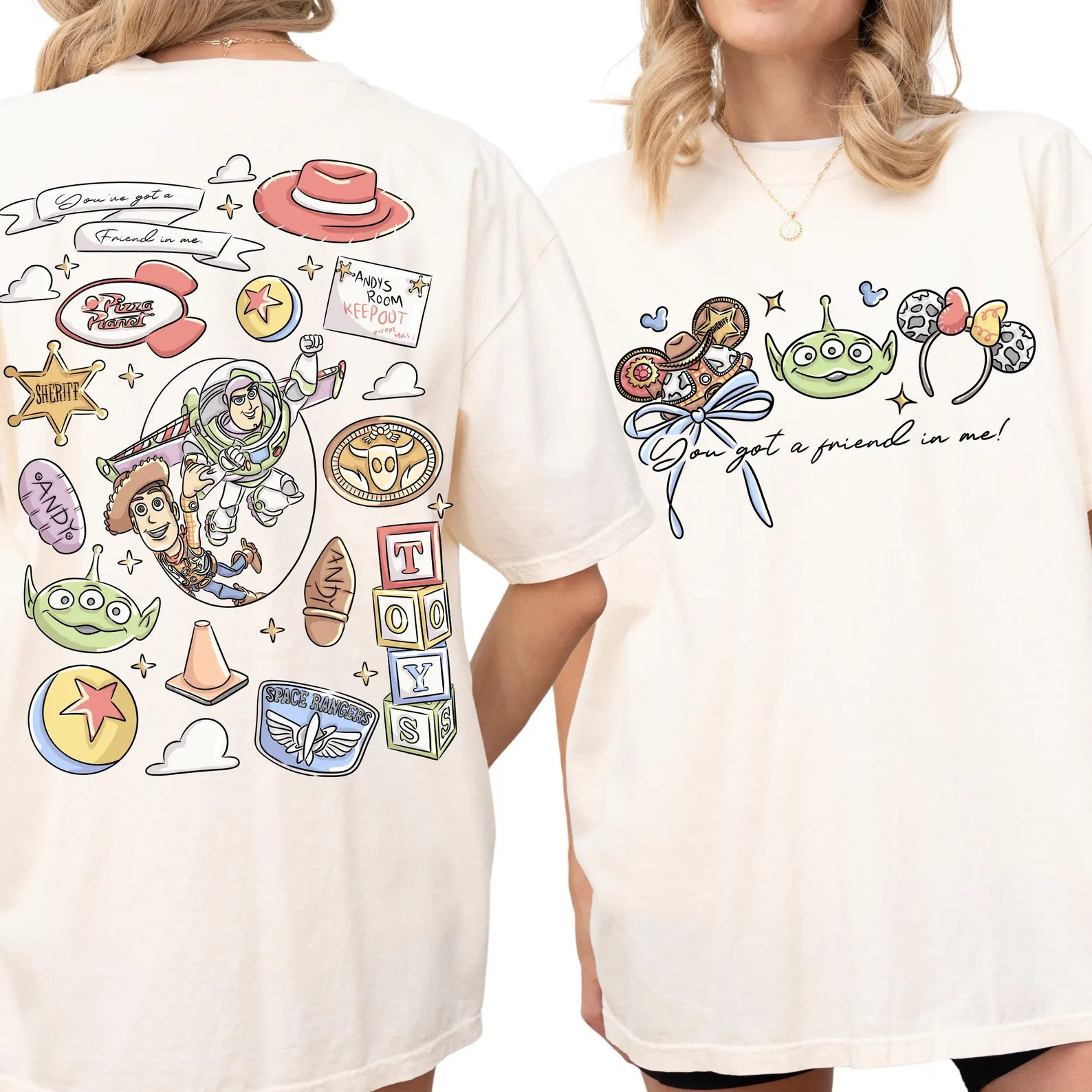 Comfort Colors® Disney Pixar Toy Story Shirt, Woody Buzz Rex Hamm Tee, Pizza Planet Shirt, Disne... | Etsy (US)