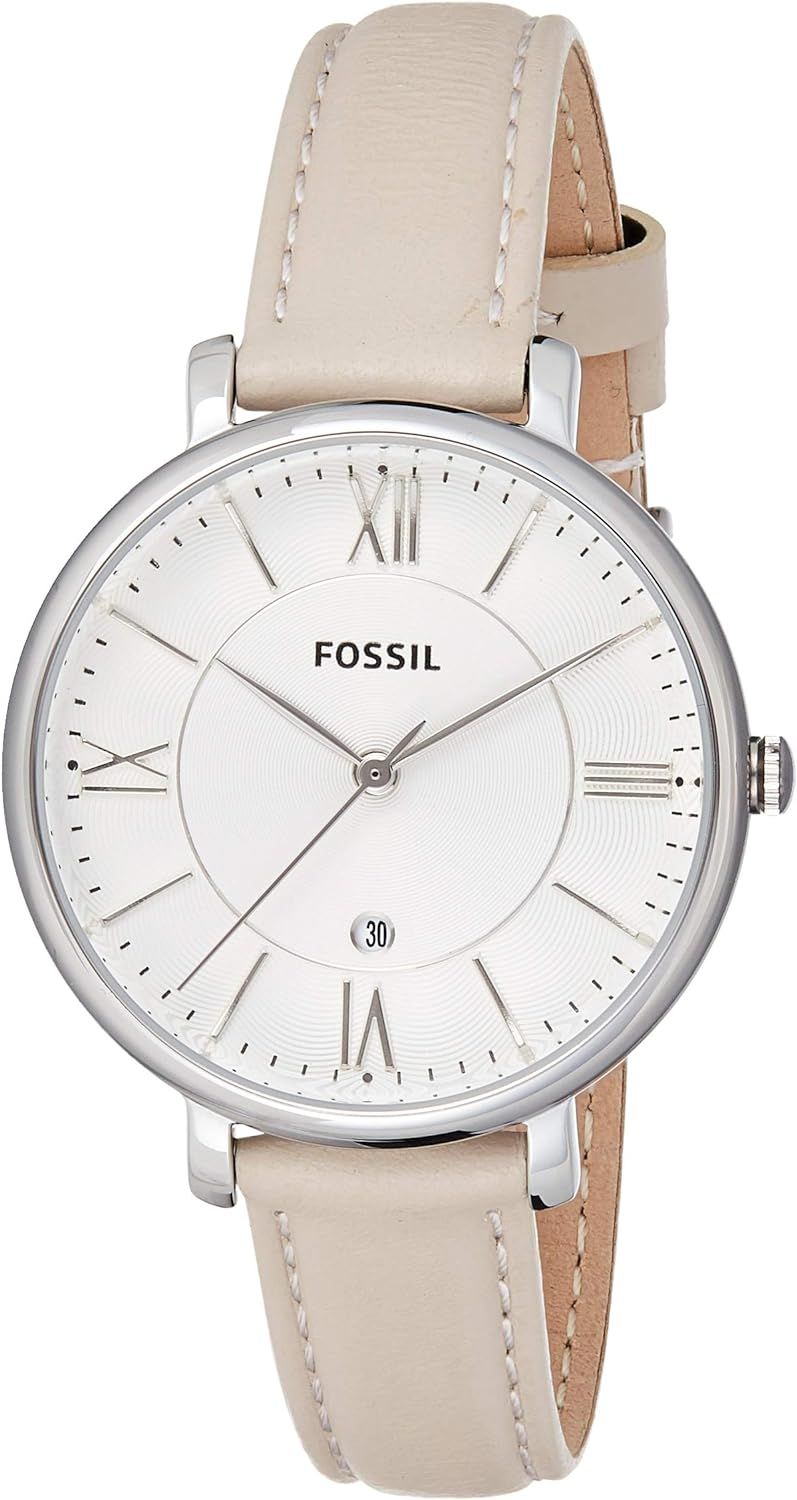 Fossil Women Jacqueline Stainless Steel and Leather Casual Quartz Watch | Amazon (US)