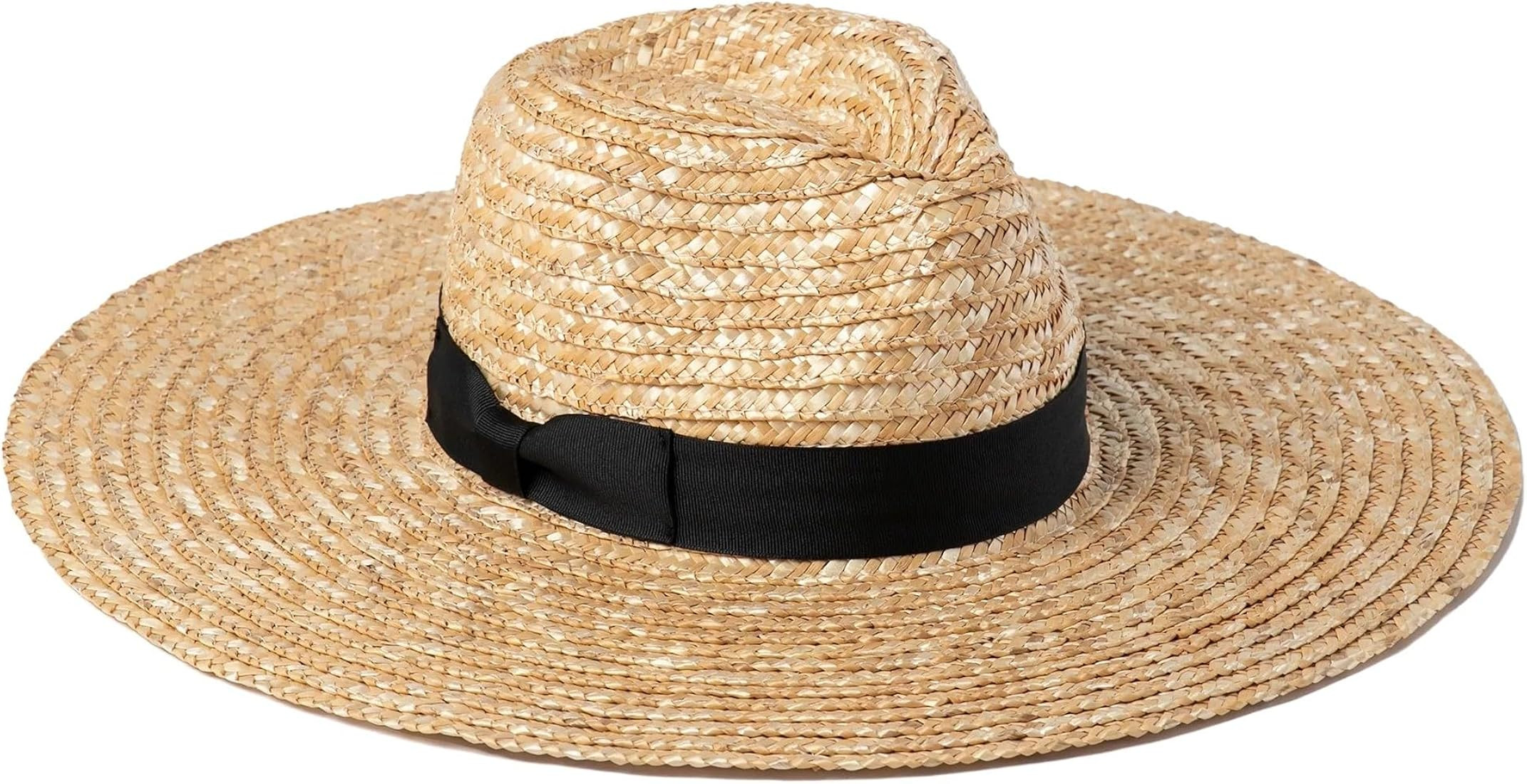 Lack of Color Women's The Spencer Wide Brimmed Straw Fedora Hat | Amazon (US)