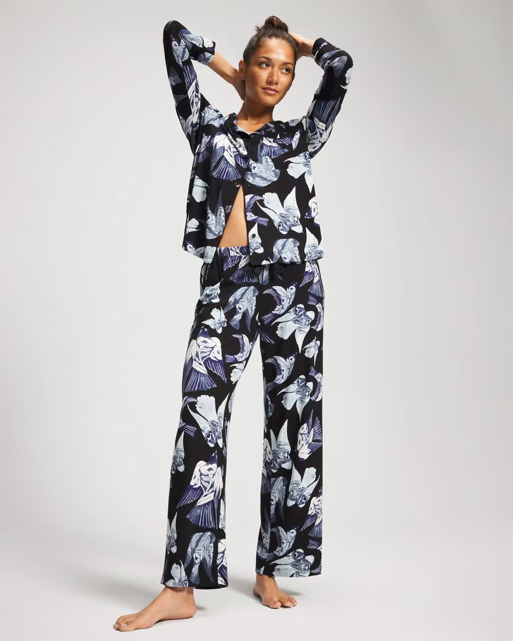 Satin Trim Pajama Pant | Soma | SOMA