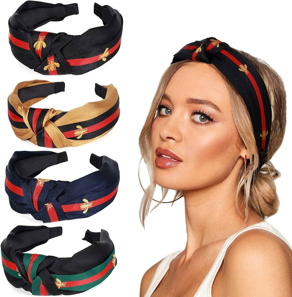 Feeblet Headbands for Women Knotted Headbands, Diademas Para Mujer De Moda Bee Headbands for Wome... | Amazon (US)