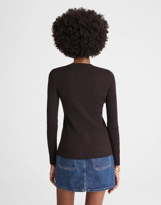 V-Neck Cardigan in Merino-Silk Blend | Madewell