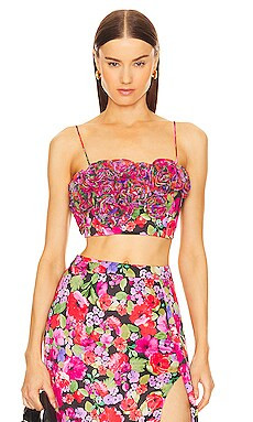 AMUR Sylvie Crop Top in Vintage Flowers from Revolve.com | Revolve Clothing (Global)