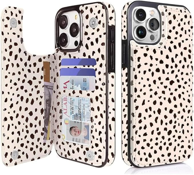 uCOLOR Compatible with iPhone 15 Pro Max 6.7" Wallet Case with Card Holder Slot Folio Flip Leathe... | Amazon (US)