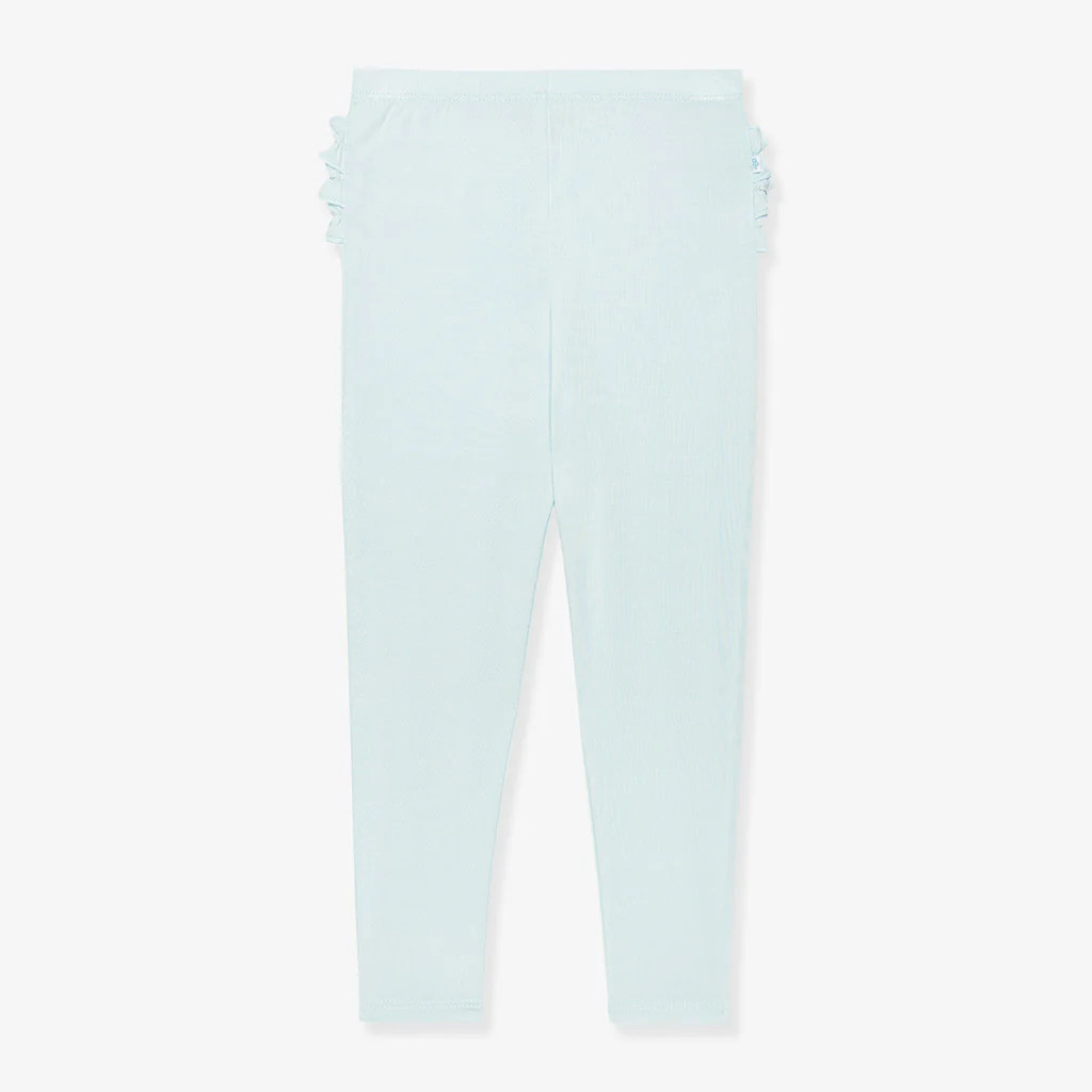 Solid Blue Toddler Ruffled Bum Leggings | Starry Blue | Posh Peanut