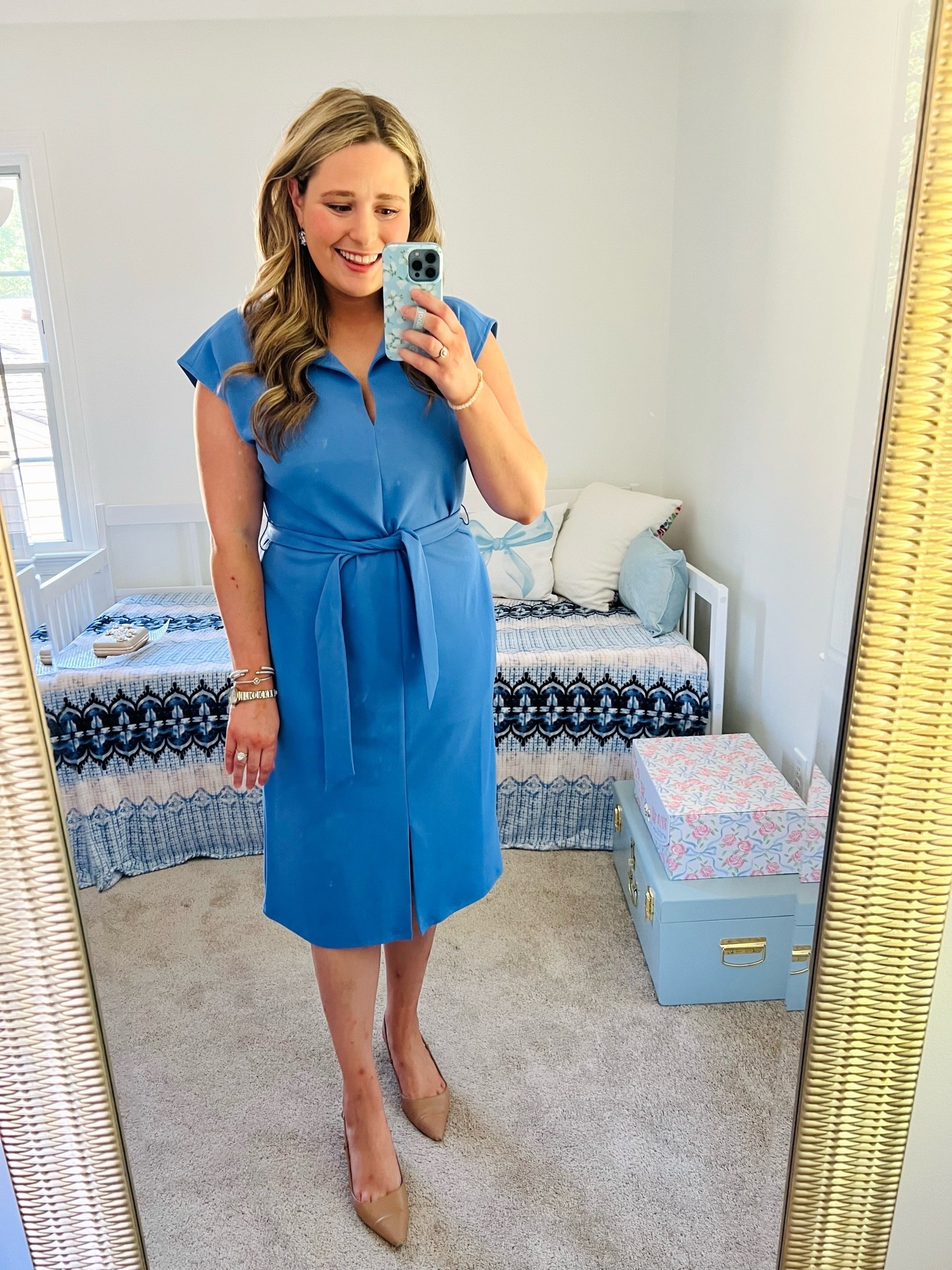 Summer Work Outfit || Workwear || Work Dress || Blue Dress || Maggy London

#LTKootd #LTKWorkwear