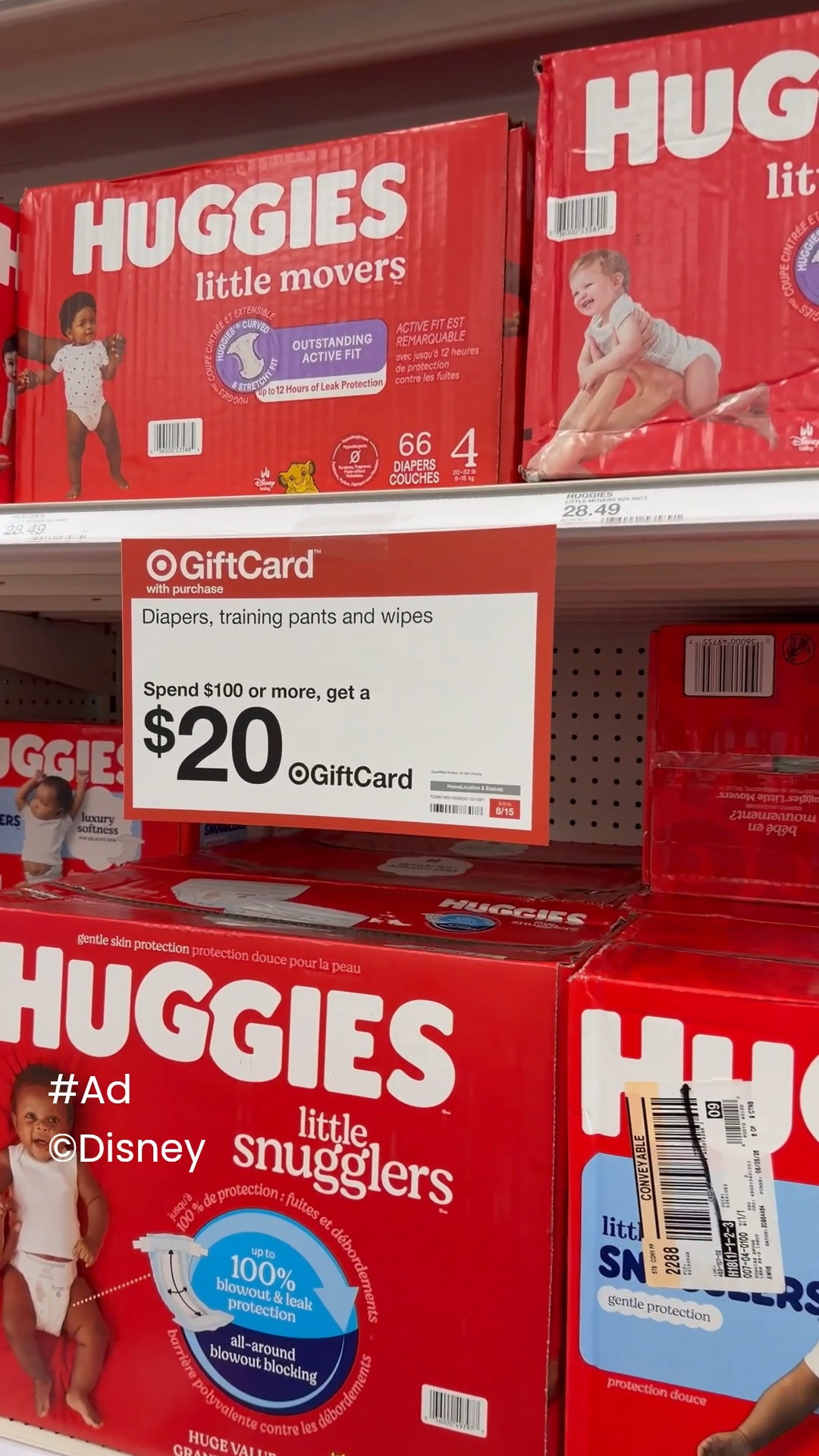#Ad Back-to-school season means checking everything off your list—including diapers for the littles! 🤍🙌

One thing I never want to run out of? @Huggies. So whenever @Target has a great promotion, I make sure to stock up while I can. 🛒 

🛒 August 23–29
✨ Spend $100 on eligible Huggies products
🎁 Get a $20 Target GiftCard

Whether you’re shopping in-store, using Drive Up, or ordering on Target.com, it’s such an easy way to save on the baby essentials you already need! 👏🏼 

💰 Offer: Target Circle Deal: $20 Target GiftCard with $100 select baby care purchase
❗️Eligibility: Target Circle Membership
Availability: Sunday August 23rd- Saturday August 29th, 2026, offer expires at 11:59pmPT.
Terms & Conditions: Category Deal. Valid in store or online. Limit one coupon/deal per Target Circle account. No other same department/category coupon/deal/bonus will apply. Offer excludes items sold & shipped by Target Plus™ Partners and clearance items. Void if copied, scanned, altered, transferred, purchased, sold or prohibited by law. Coupon/deal expires at 11:59pm PT. Item(s) may not be available at all stores. Gift cards and tax will not be included in determining purchase total. Target GiftCard not valid as payment on this purchase; terms and conditions apply. Quantities limited; no rain checks. No cash value. For full details on our Price Match policy, see Target.com/PriceMatch

#TargetPartner #Target #Huggies #HuggiesPartner

#LTKmomlife #LTKBaby #LTKSaleAlert