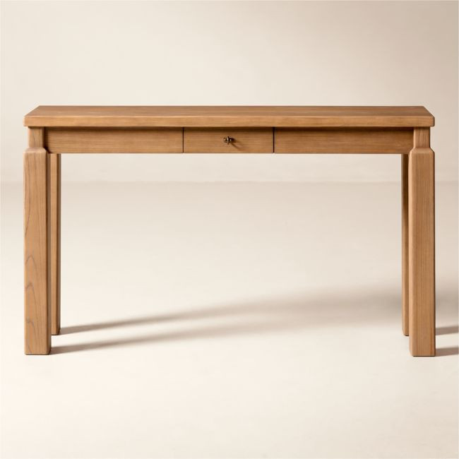 Daybreak 54"" Light Ash Wood Console Table | CB2