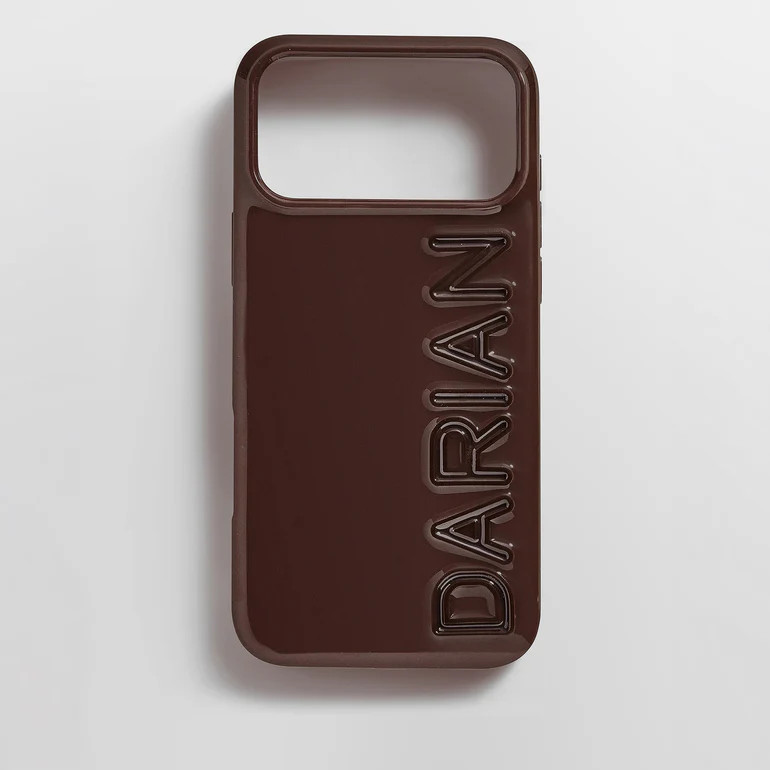Fine Line Custom iPhone Case - Dark Brown/Dark Brown | BaubleBar