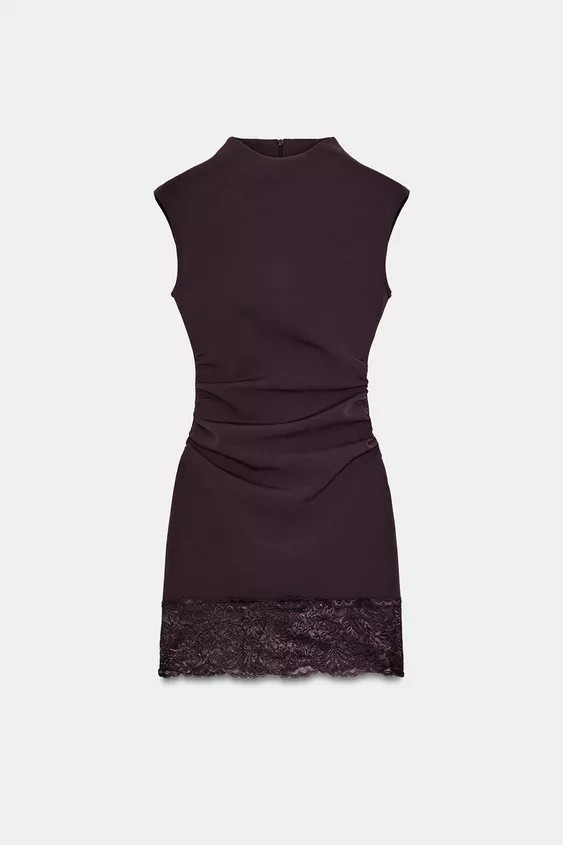 STRETCH LACE SHORT DRESS | Zara US