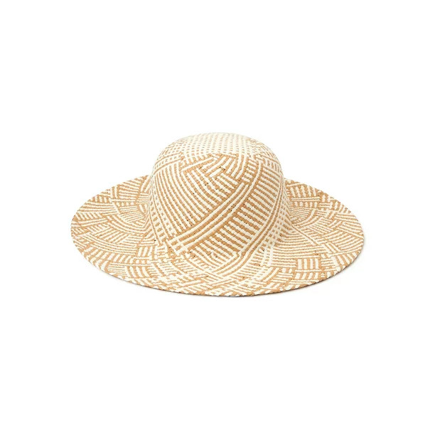 Time and Tru Women's Two Toned Straw Hat - Walmart.com | Walmart (US)