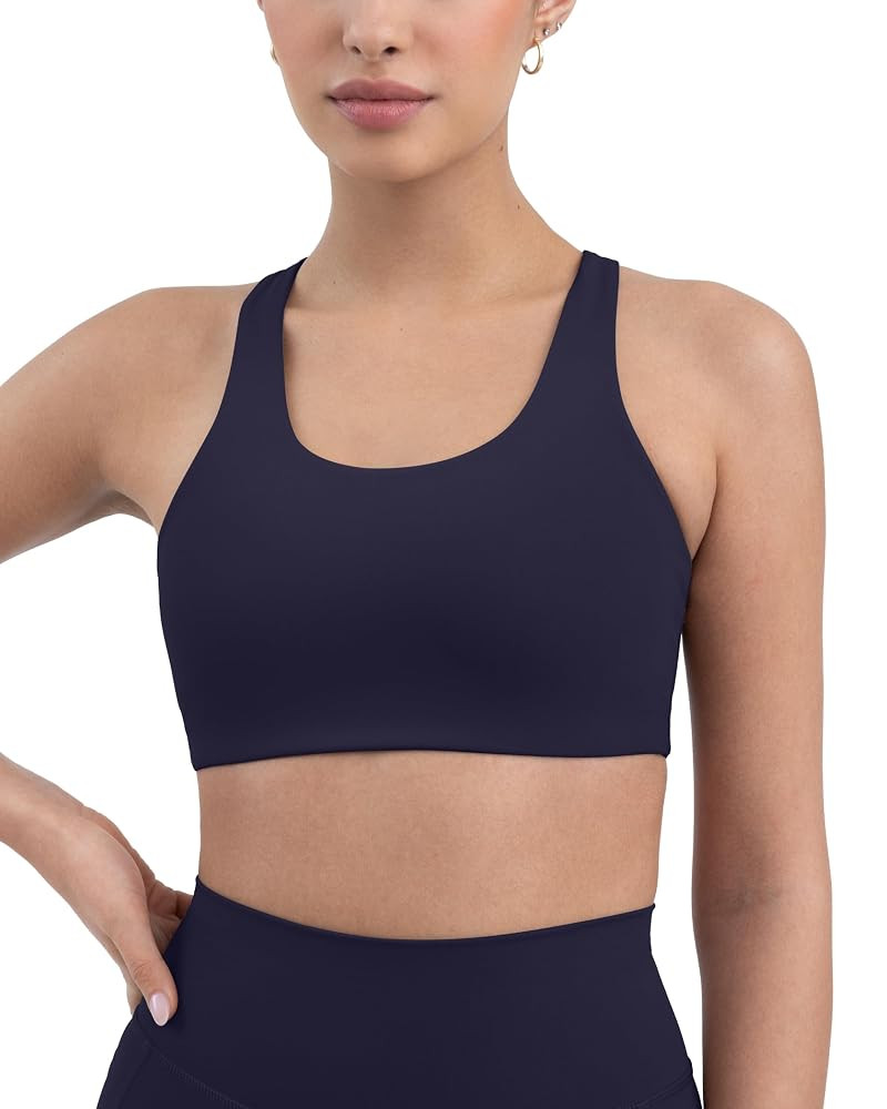 PAVOI ACTIVE Racerback Supportive Sports Bras for Women - High Support Scoop Neck Gym Workout Bra... | Amazon (US)