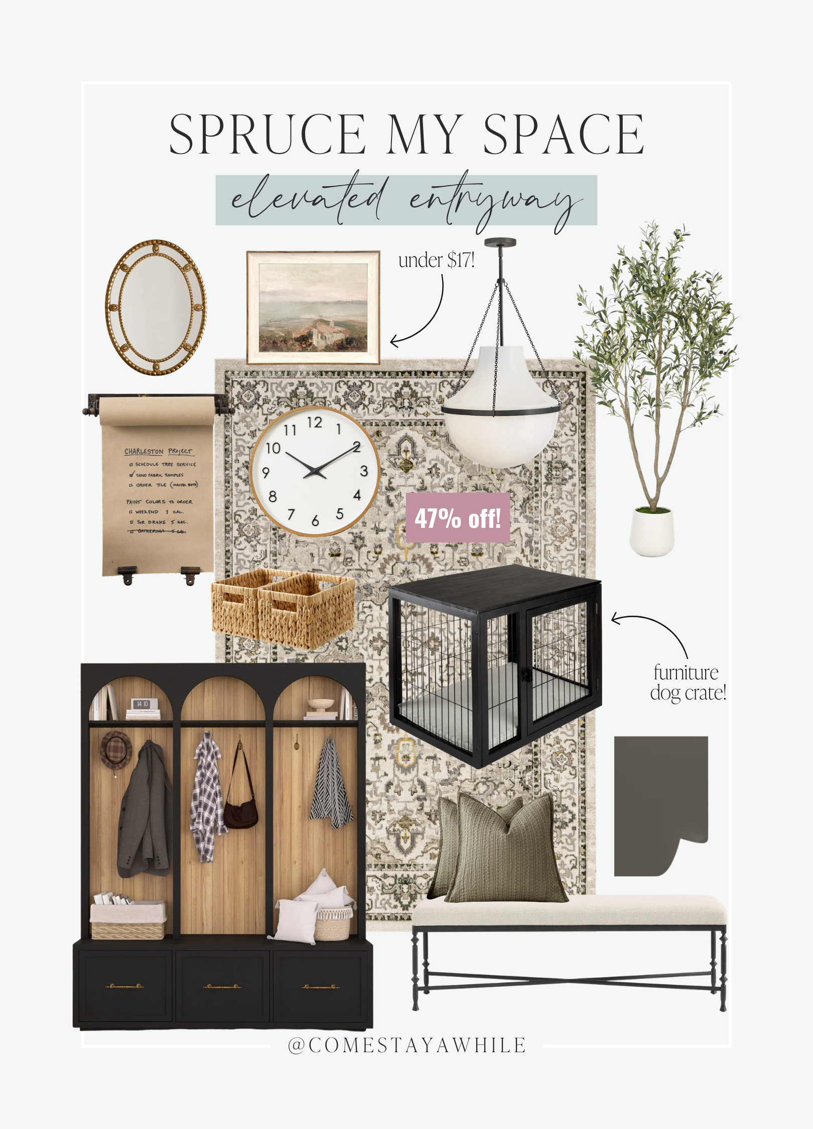 Shop beautiful moody, modern entryway furniture and decor! 

This week on Spruce My Space, I showed you how to elevate your garage entryway to feel inviting and cohesive. Follow along @comestayawhile for weekly room transformation ideas! 

Spruce My Space | Entryway | Hall Tree | Lockers | Bench | Shoe Storage

Come Stay Awhile, Amanda Vernaci 

 #LTKHome
