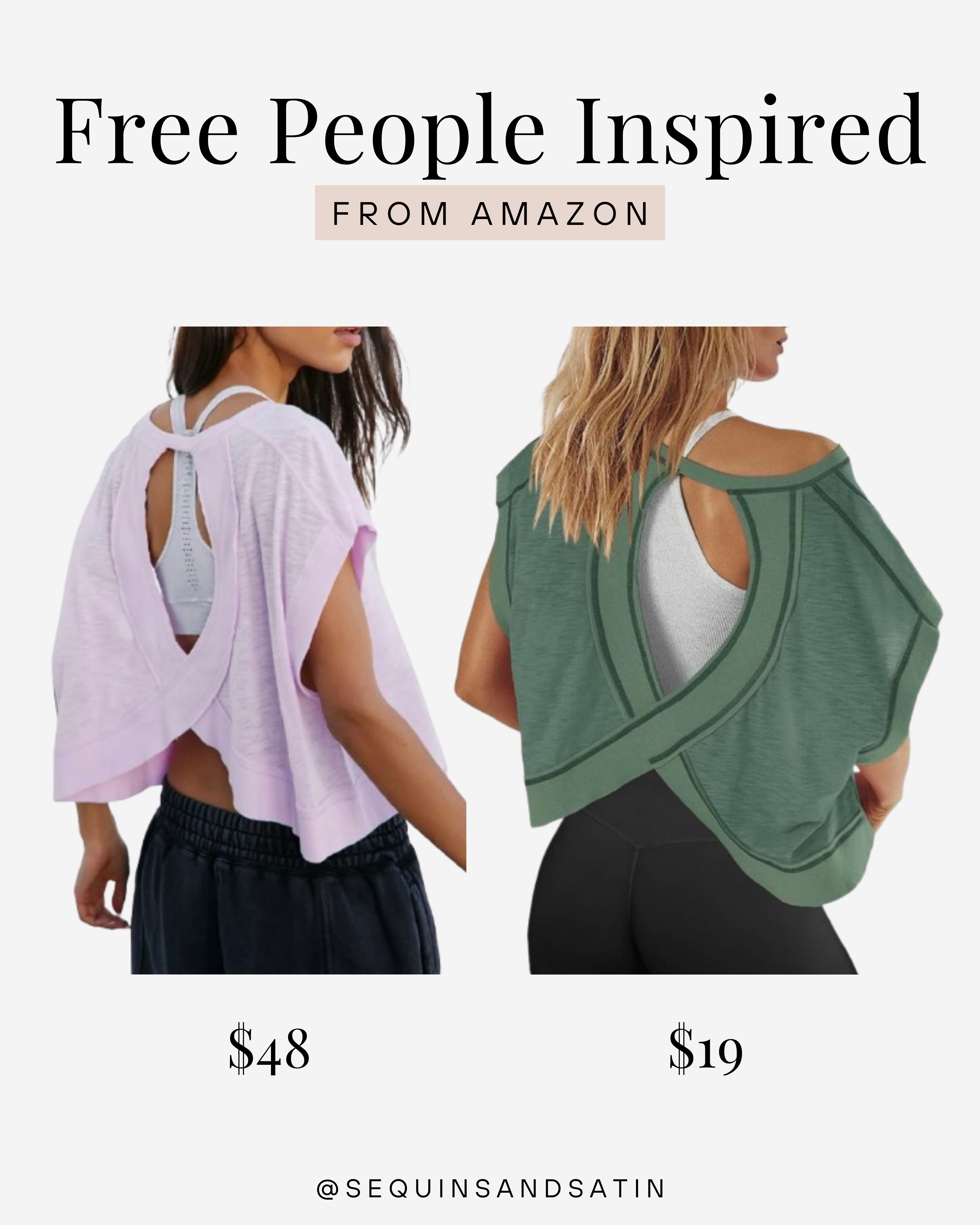 Amazon Free People Dupe!

*NOT a knockoff, just a similar style for less $$

Free people dupes, Free people look alikes, Free people inspired amazon, Free people my time tee dupes, Amazon Free People, Amazon fashion finds, Amazon clothing, Amazon looks for less, Amazon clothes, Amazon shirts, free people shirt dupes, activewear amazon, free people activewear dupes, affordable fashion, Amazon finds, look for less, Amazon dupes, affordable activewear tops for women, summer clothes, summer clothes women, summer outfits aesthetic, fall clothes, fall workout clothes 

 #LTKFindsUnder50 #LTKFindsUnder100 #LTKStyleTip