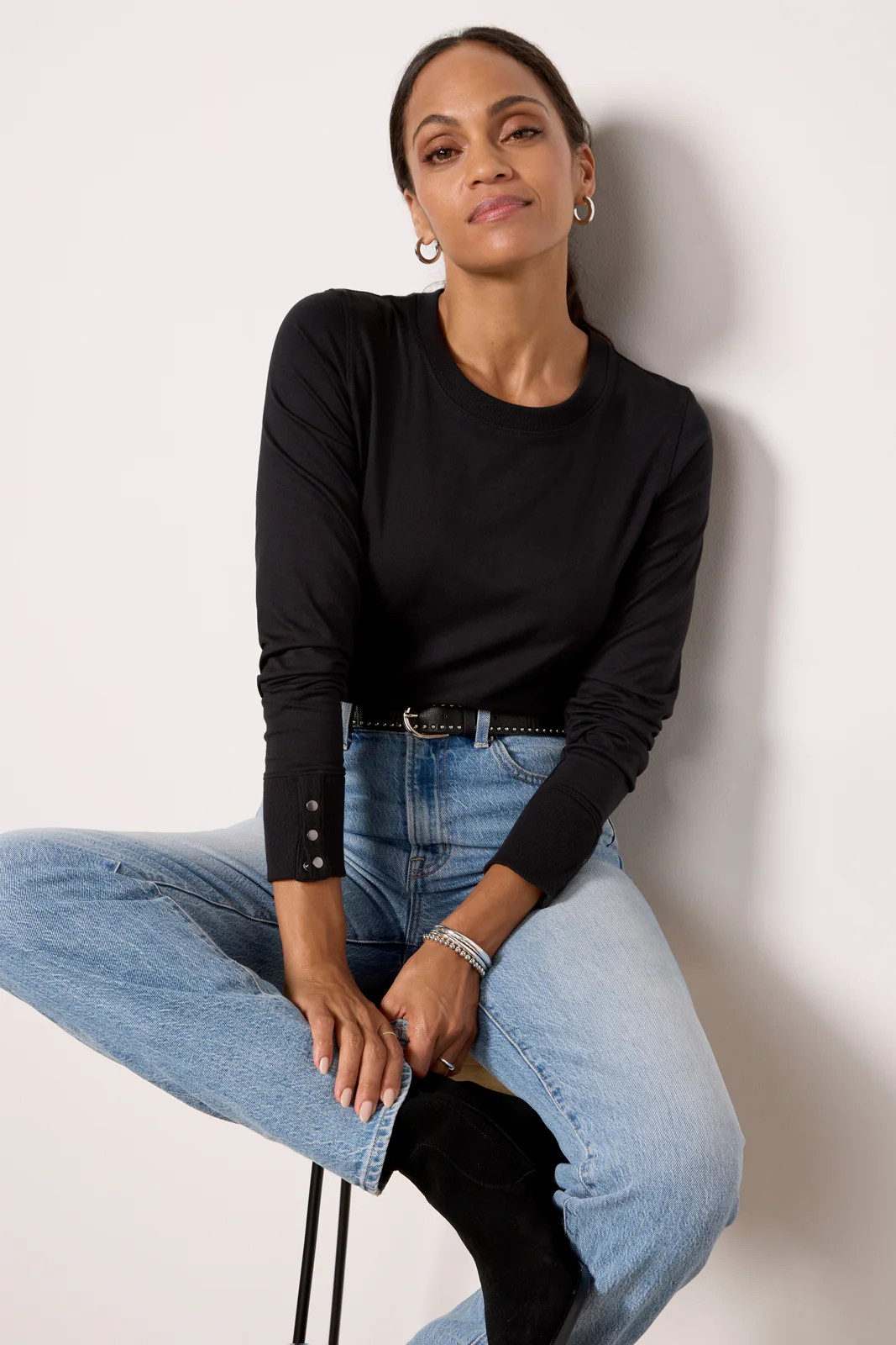 Peyton Snap Cuff Tee | Evereve