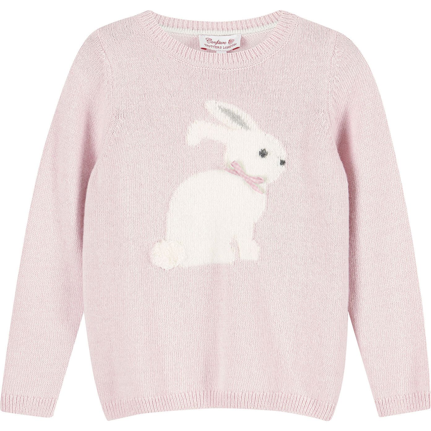Coco Bunny Sweater, Pale Pink | Maisonette
