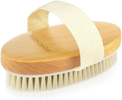 POPCHOSE Dry Brushing Body Brush, Natural Bristle Dry Skin Exfoliating Brush Body Scrub for Flawl... | Amazon (US)