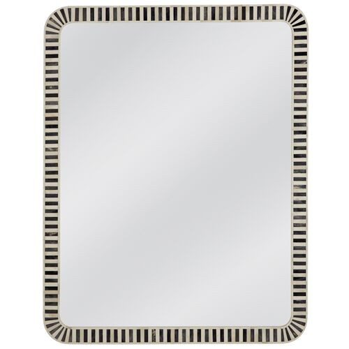 Dresden Bone Inlay Wall Mirror, Black/Cream | One Kings Lane