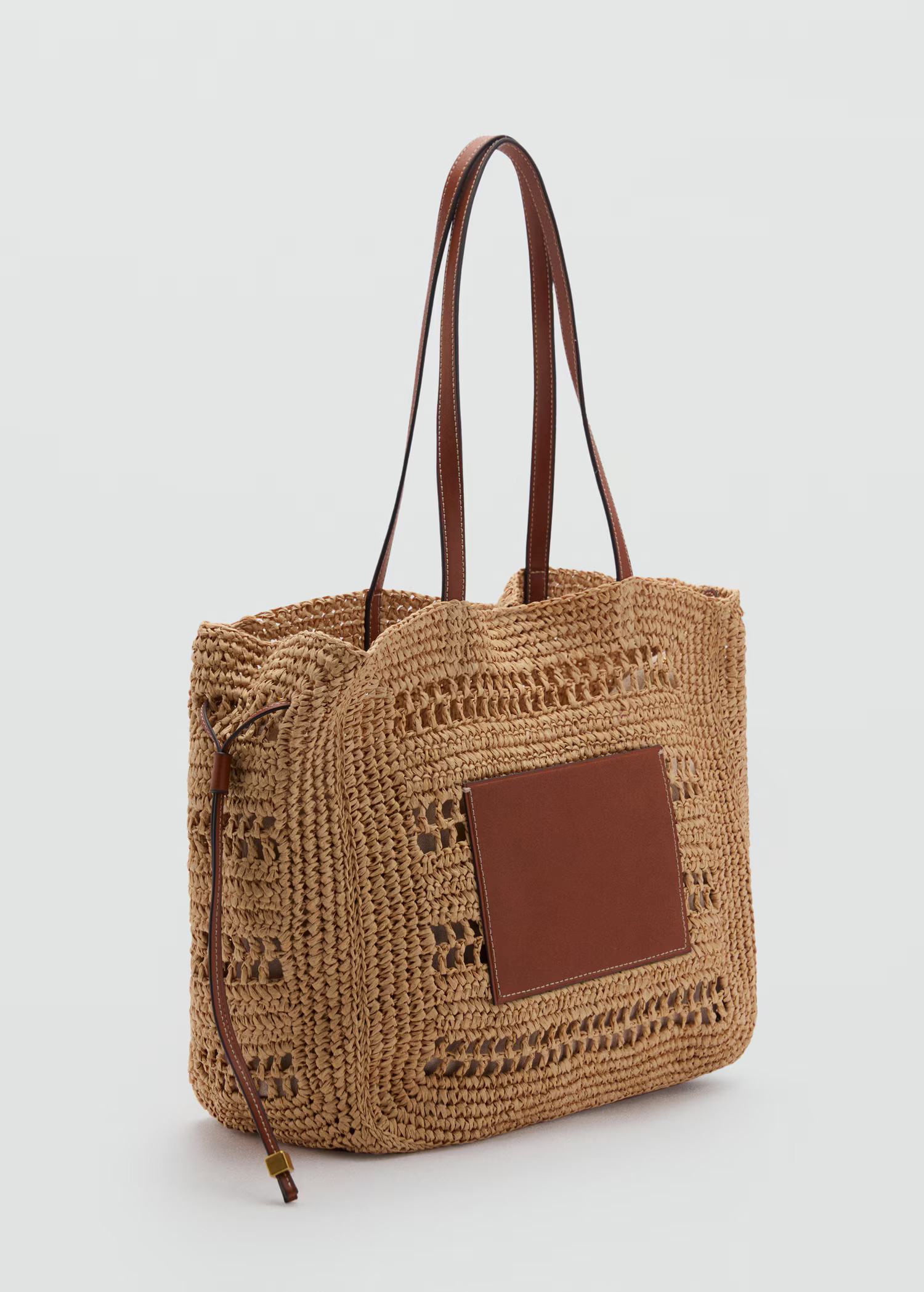 Natural fibre shopper bag - Women | MANGO USA | Mango (US/MX/AU)