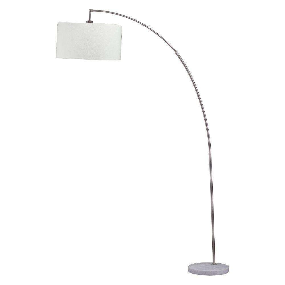 Allegro Arc Floor Lamp with Marble Base Silver 86 - Ore International | Target