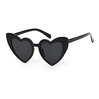 Clout Goggle Heart Sunglasses Vintage Cat Eye Mod Style Retro Kurt Cobain Glasses | Amazon (US)