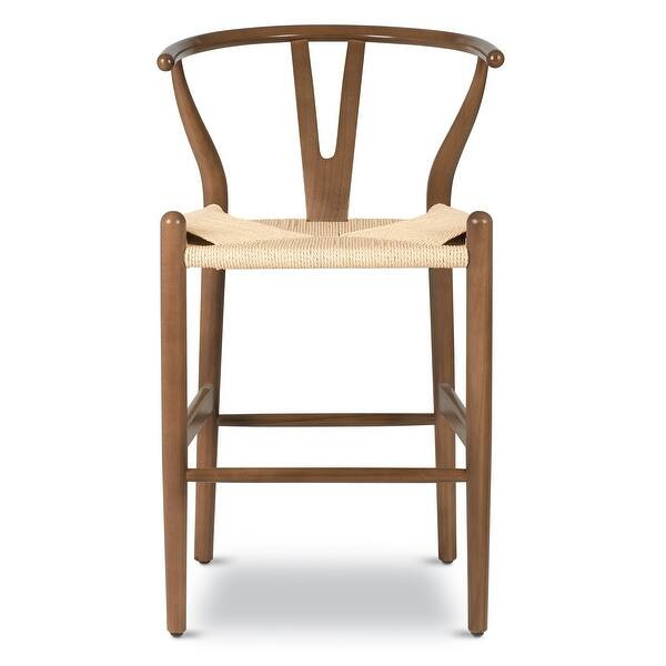 Poly and Bark Weave Counter Stool - Walnut | Bed Bath & Beyond