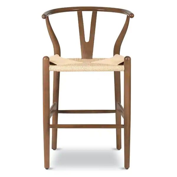 Poly and Bark Weave Counter Stool - Walnut | Bed Bath & Beyond