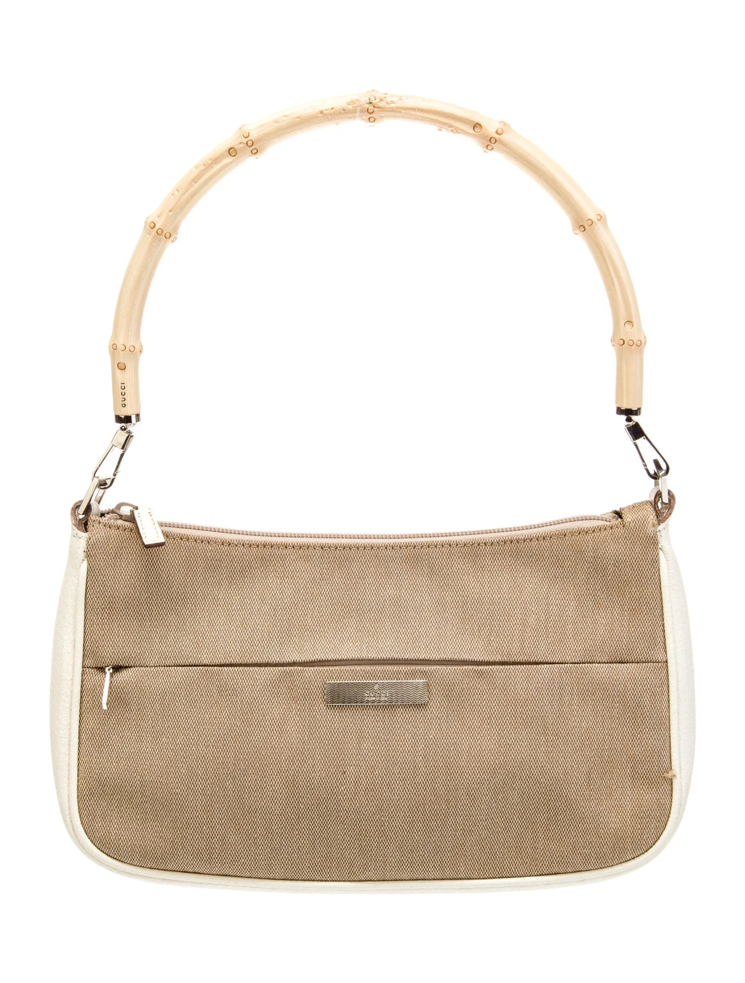 Canvas Bamboo Shoulder Bag | The RealReal