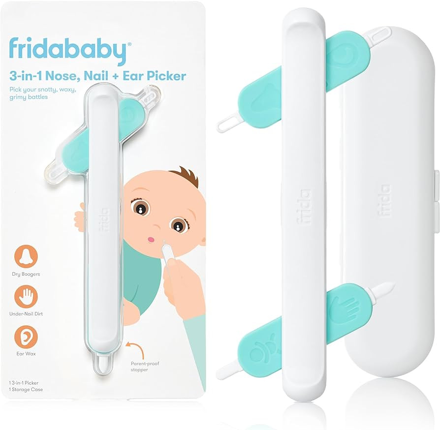 Frida Baby 3-in-1 Nose, Nail + Ear Picker: Baby Ear Cleaner + Baby Nose Cleaner and Nail Tool for... | Amazon (US)