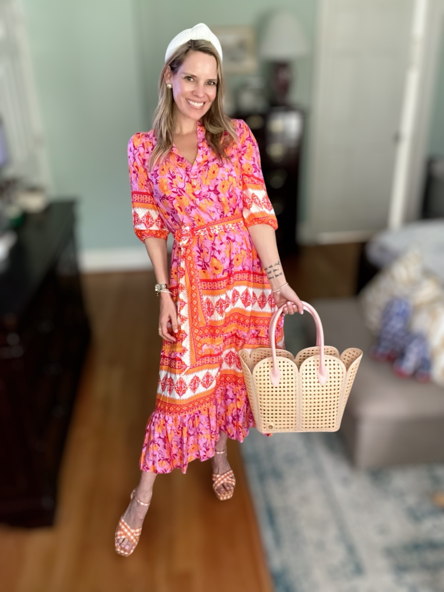 Flirty, floral & fabulous — this vibrant boho maxi dress is giving major vacation-ready vibes! The bold pink, orange, and white print pops beautifully, while the soft 100% rayon fabric keeps things breezy and comfy. Featuring 3/4 sleeves, a button-front, and a waist tie, it’s flattering, feminine, and so easy to wear. I love it for spring brunches, beach getaways, or casual days out!

Sizing tip: I’m wearing a size S and it fits TTS.
Care: Machine washable, but I recommend hand washing for longevity.

Perfect for: travel, date night, vacation, summer parties, or everyday wear!

Shop my look on LTK
#AmazonFinds #BohoStyle #SpringFashion #VacationOutfit #MaxiDress #FloralDress #LTKSpring #LTKunder50 #AffordableFashion


#LTKOver40 #LTKFindsUnder100 #LTKFindsUnder50
