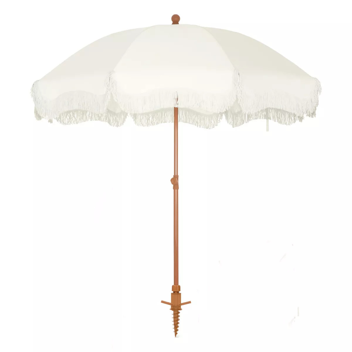 Captiva Designs 7ft Portable Patio Umbrella with Fringe - Stylish Outdoor Shade with UPF 50+ Prot... | Target