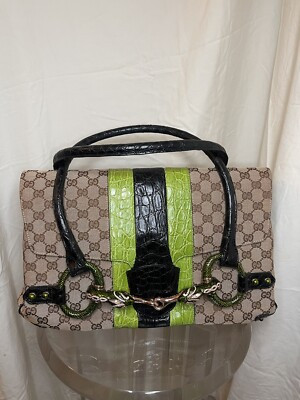 Gucci Tom Ford Era Dragon Web Crocodile Embossed Tote Bag Rare Archival Italy | eBay US