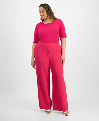 Plus Size Wide-Leg Pants | Macy's