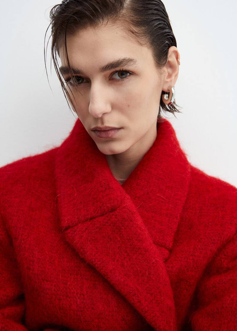 Long coat with lapels -  Women | Mango USA | MANGO (US)