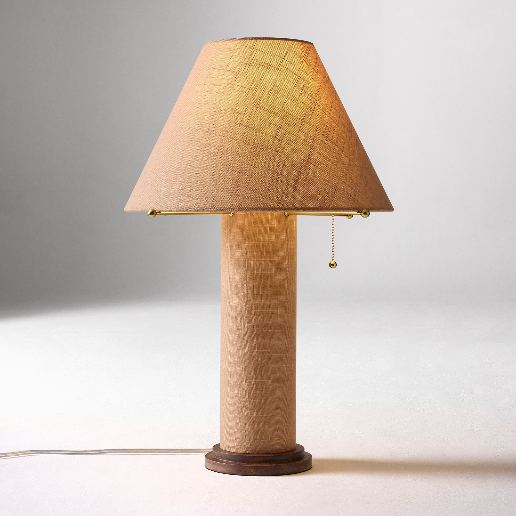Pierce & Ward Linen Table Lamp (25") | West Elm (US)