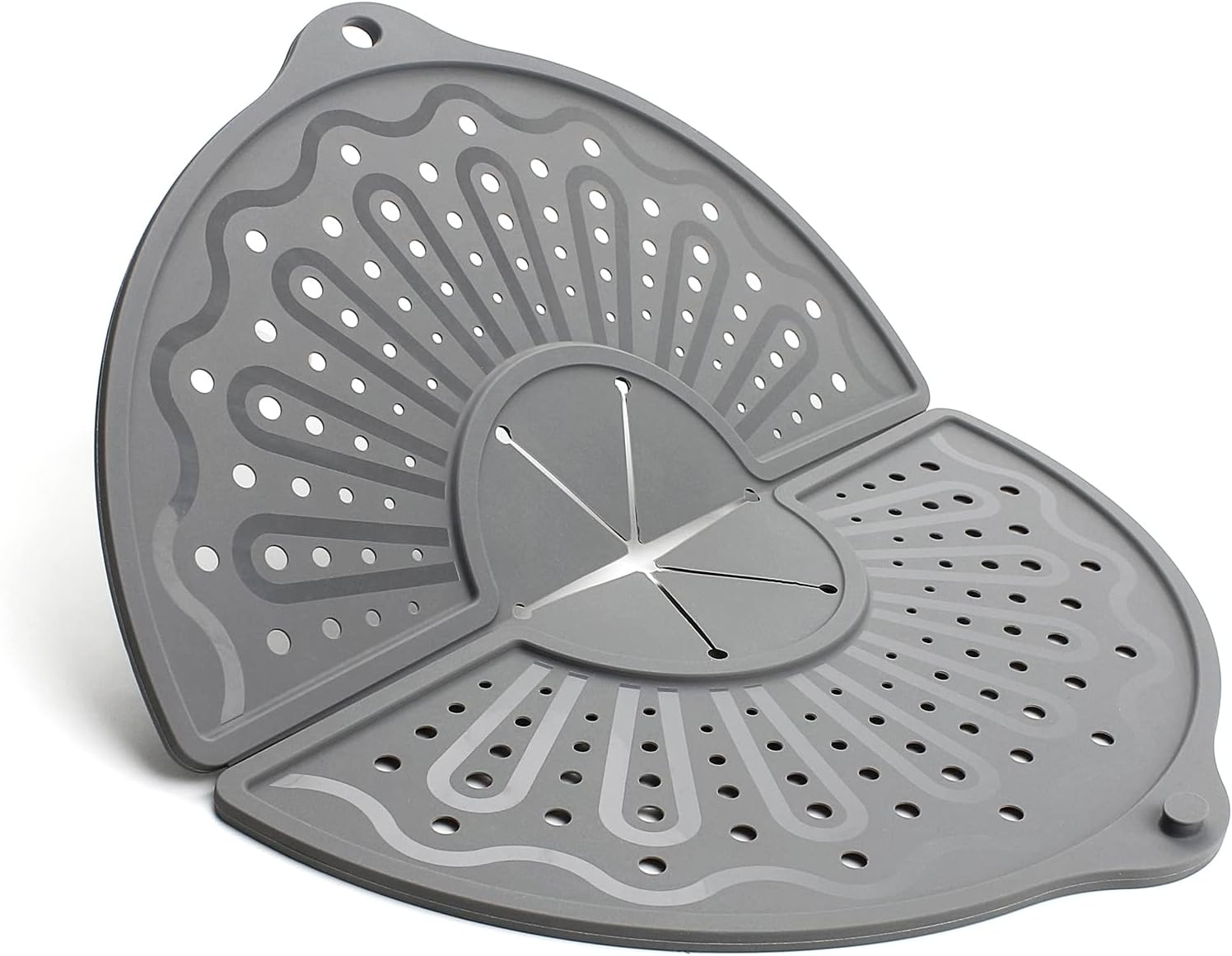 Foldable Silicone Splatter Screen for 10-12" Pans, BPA-Free, Gray | Amazon (US)