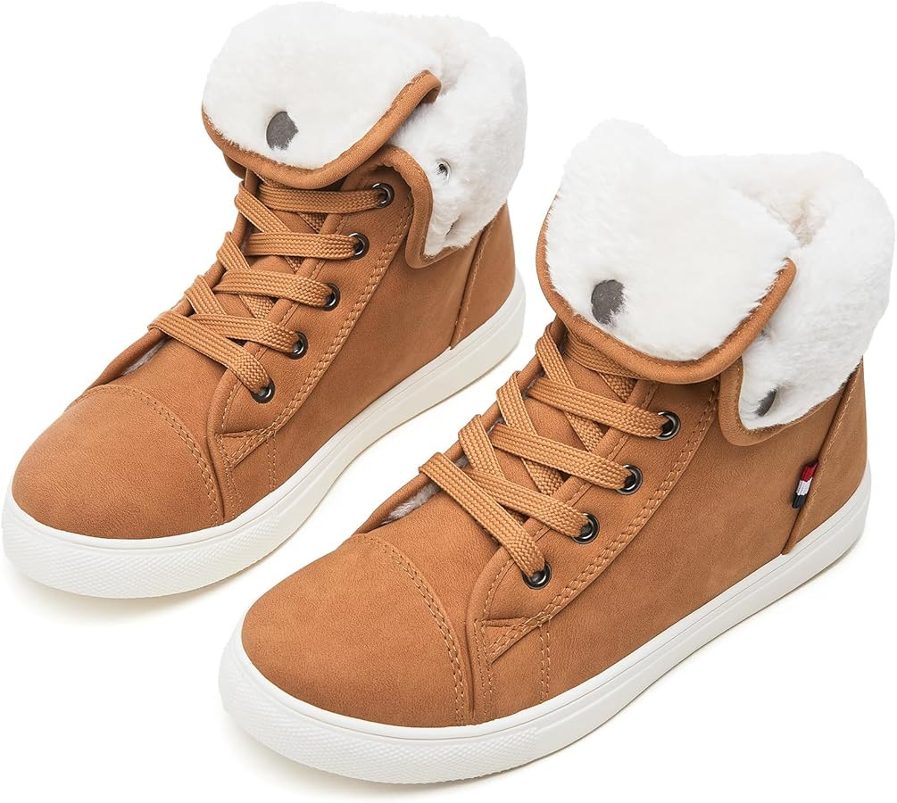 Ankle Boots For Women Lace Up Combat Boots Winter Boots Fashion Snow Boots For Girls Ankle Bootie... | Amazon (US)