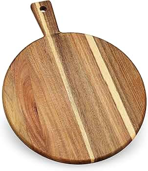 Acacia Wood Cutting Board and Chopping Board with Handle for Meat, Cheese Board, Vegetables, Brea... | Amazon (US)