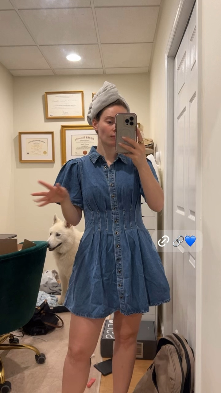 Revolve unboxing, wearing an XS in this Heartlool denim dress

#LTKSeasonal #LTKVideo