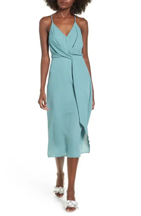 Dee Elly Knotted Waist Midi Dress | Nordstrom