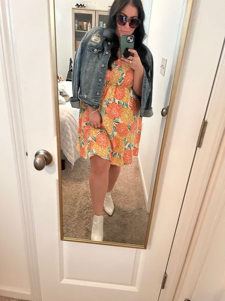 Big fan of babydoll dresses for spring 😍 It was a little cold to do the dress + wedges I had planned for this Easter outfit so I added a Jean jacket + threw on some booties! Not the original plan but still so cute!

#LTKunder50 #LTKSeasonal #LTKstyletip