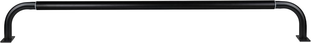 Meriville 1-Inch Diameter Wrap Around Blackout Curtain Rod, 84-Inch to 120-Inch, Black Finish | Amazon (US)