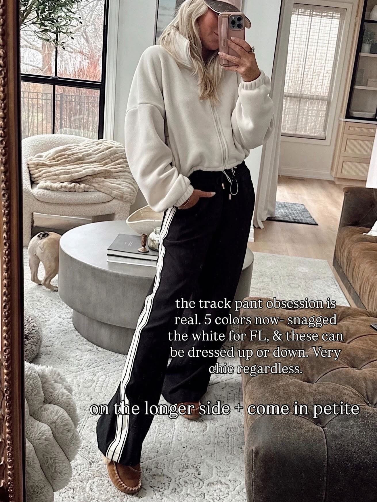 Wearing smalls.
Track pants come in 5 colors now! Got the white for FL! I have also worn with heels🔥 very on trend! 

Track pants. Casual style.

#LTKootd #LTKSeasonal