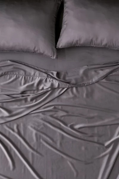 ettitude Bamboo Sateen Sheet Set in Grey at Urban Outfitters | Urban Outfitters (US and RoW)